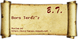 Bors Teréz névjegykártya