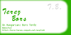terez bors business card